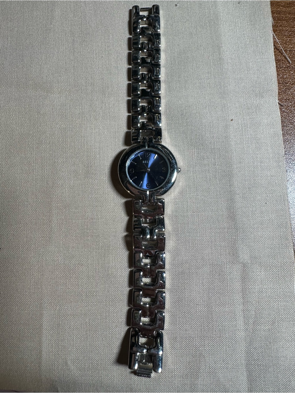 Relic Womens Silver Bracelet Watch With Blue Dial